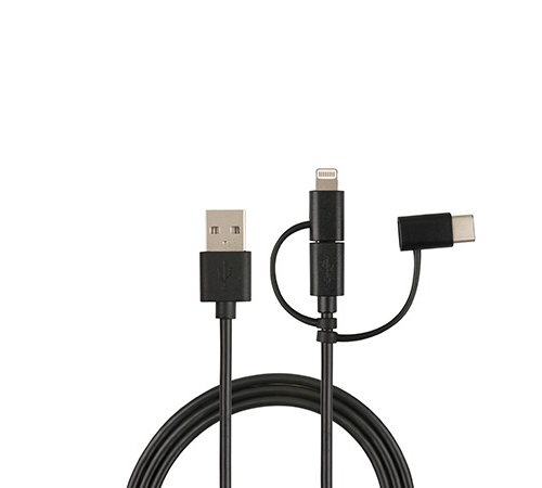 3 in 1(Micro USB+Type C +Lightning) Cable